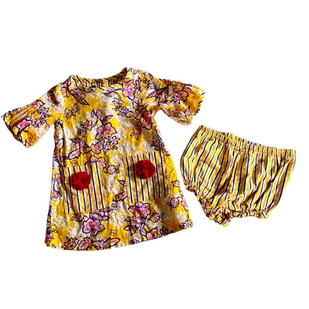 Pastourelle by Pippa & Julie Beautiful Yellow Floral Dress - 18 months